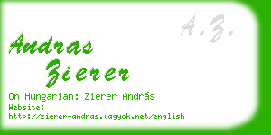 andras zierer business card